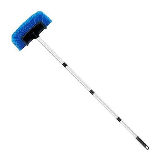 Car Cleaning Brush with Soft Synthetic Bristles Telescopic Handle Built-in Hose Attachment Car Wash Brush