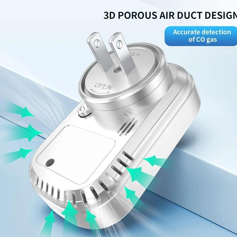 Real Time Monitoring CO Monoxide Alarm Large Screen Temperature Humidity Detector Travel
