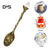 Heavy Duty Tea Scoop Engraved Flower Pattern Hard Ice Cream Dessert Scoop Scooper