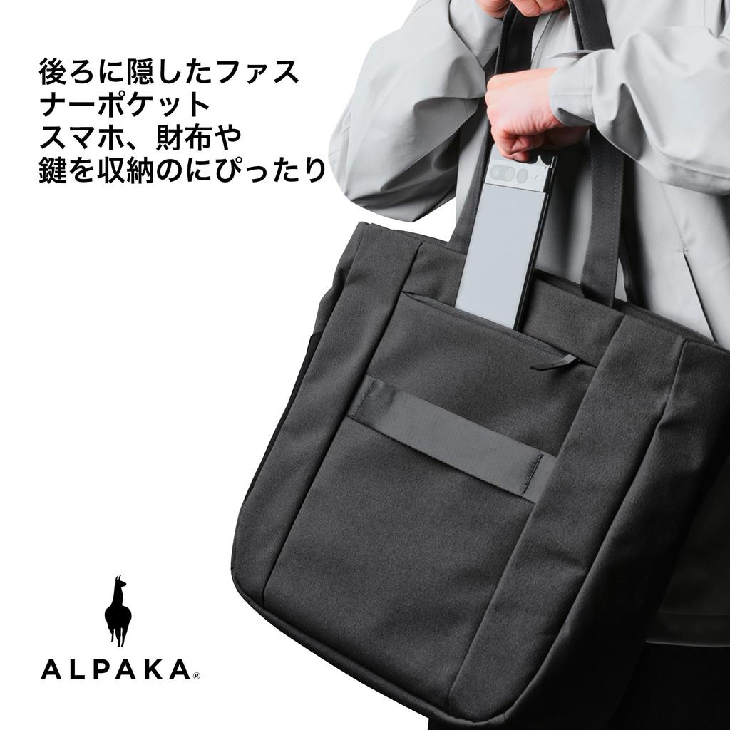 ALPAKA Bravo Tote Bag with 16-inch Laptop & Tablet Sleeve, Exterior Water Bottle Pocket, and Carry-on Strap for Business, Everyday Use, and Travel