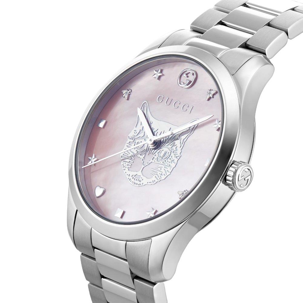 Gucci YA1264166 G-Timeless розовые перламутровые часы унисекс