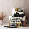 Уютное одеяло для любителей кошек Dream Blanket, супермягкое фланелевое покрывало с рисунком, цифровая печать и легкий дизайн для кемпинга, идеальный подарок