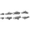 10Pcs Tibetan Silver Tube Beads Metal Spacer DIY Beads Tube Charms for Jewelry Making