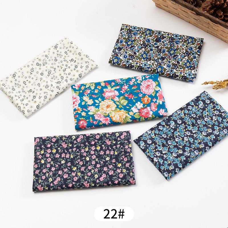 5pcs / Lot Printed Patchwork Cotton Fabric Doll Handmade Accessories Floral Fabrics for DIY
