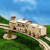 DIY Track Small Train Wooden 3D Three-Dimensional Puzzle Puzzle Decompression Assembled Toys Creative Crafts Ornaments