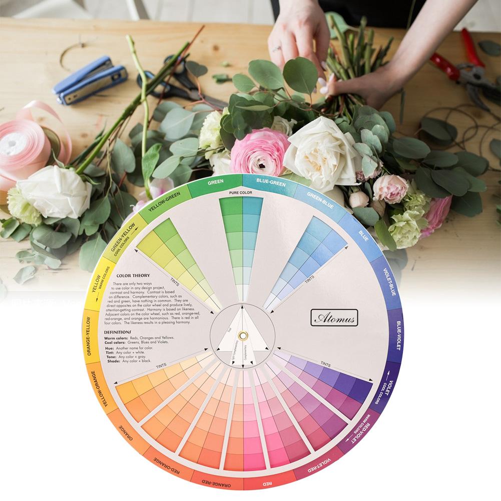 Tattoo Color Wheel Paper Card Color Learning Guide Nail Pigment Selector Card
