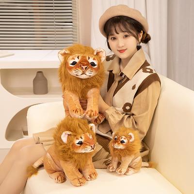 Милая милая имитация маленького львенка кукла плюшевая игрушка зоопарк кукла льва детская успокаивающая кукла