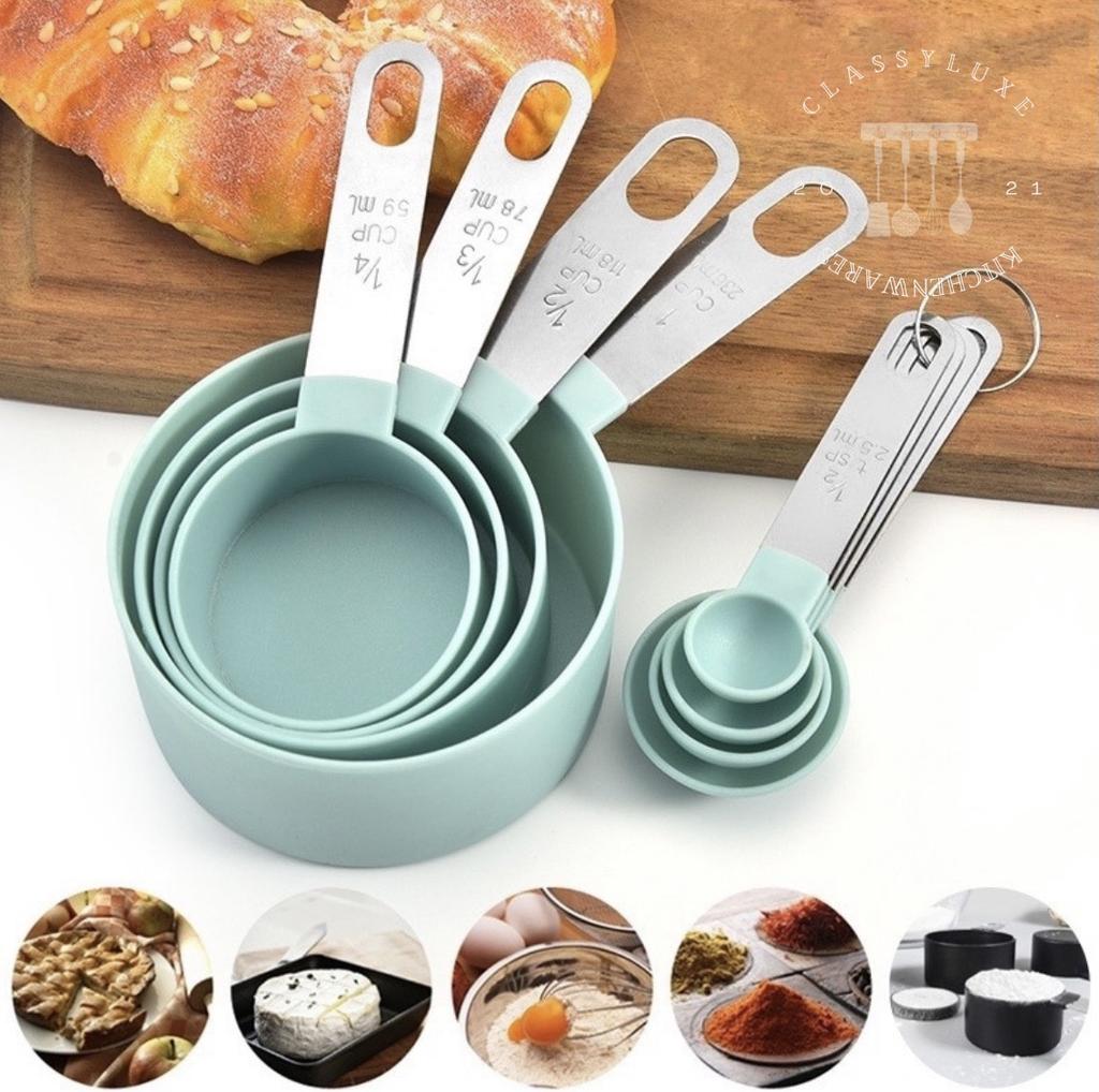 8PCS Multi-purpose Measuring Cup Measuring Spoon Stainless Steel Baking Cooking Tools Measuring Set