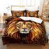3D Digital Printing Lion Three-Piece Home Textile Bed Sheet Kit Bedding Kit