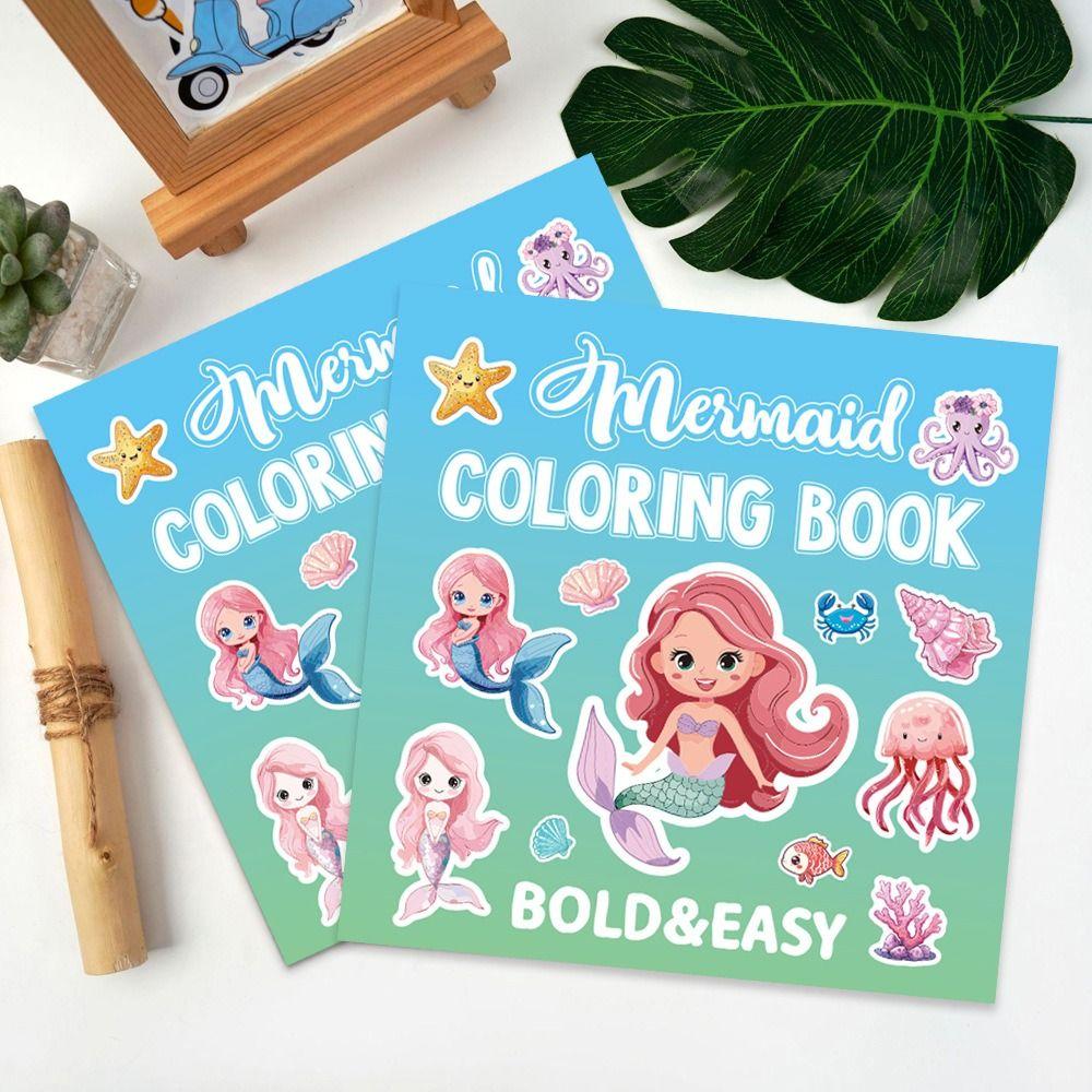 Книга для рисования акварелью своими руками, расслабляющая книга для раскрашивания, милая жутковатая милая раскраска, детский подарок