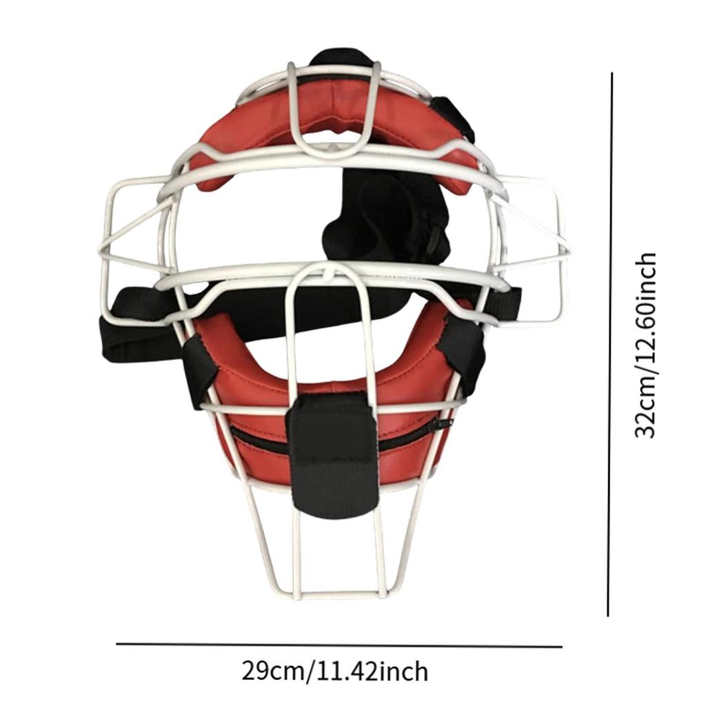 Adult Baseball Catcher Headgear with Shock Absorbing Face Protector