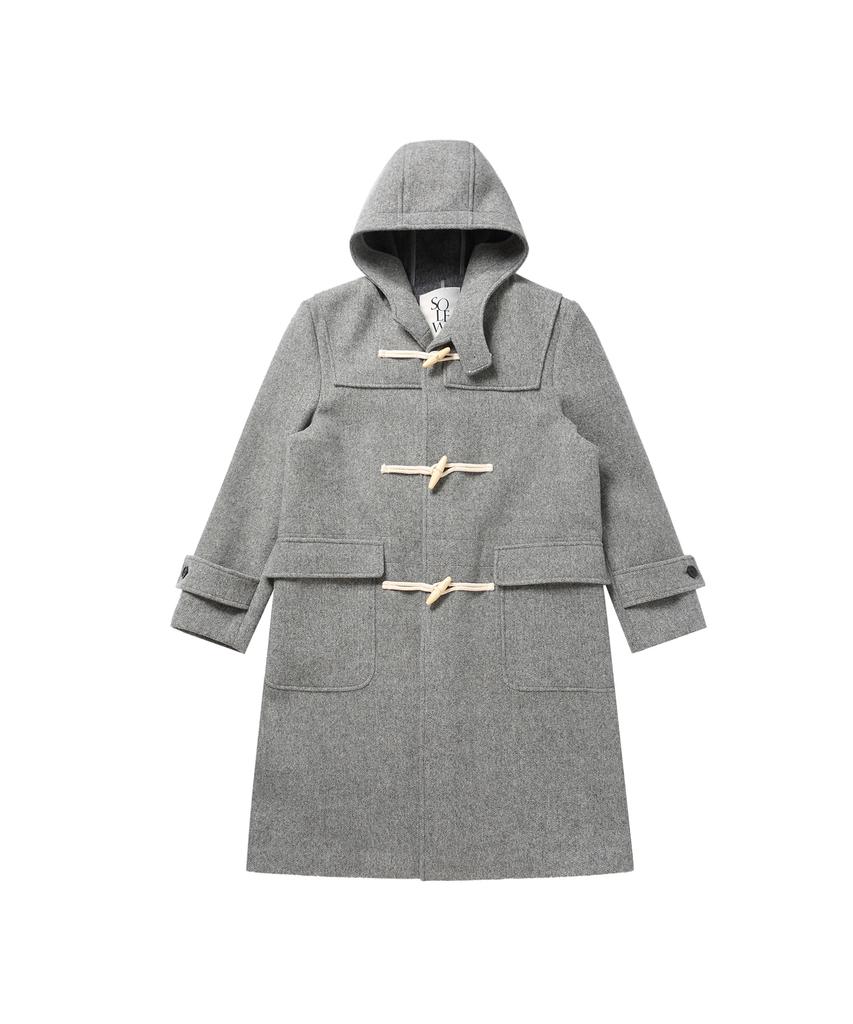 Solew Wool Duffle Hooded Coat_Gray