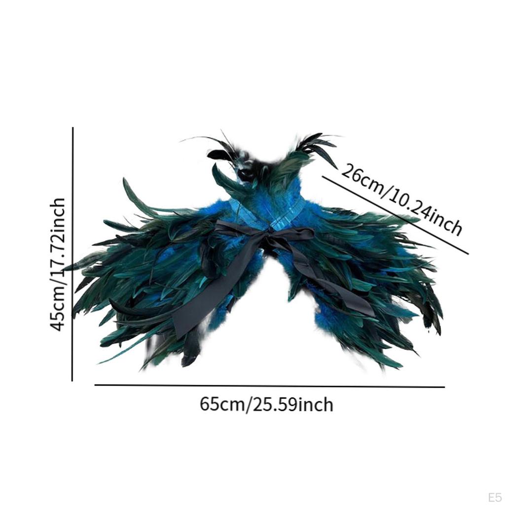 Gothic Feathered Shawl for Elegant Gatherings