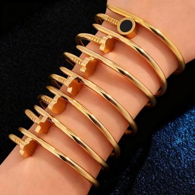 Браслет Девушки Нишевые Украшения из Титановой Стали Премиальное Чувство Инс Ветер Открытие Гвоздя Ювелирные Изделия