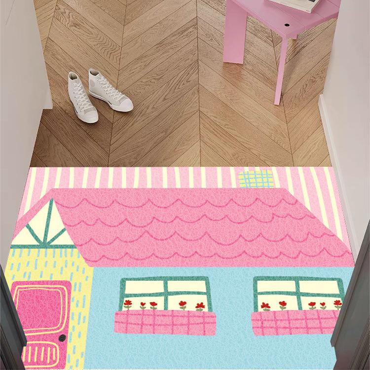 С кремом The Wind и Haiyuan Chuang, корейский коврик для входа с защитой от ветра, нескользящий скребковый коврик для ног, шелковый коврик для входа, устойчивый к грязи и порезам