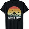 Ретро Футболка Take It Easy Винтажная Футболка для Отдыха на Природе и Кемпинга