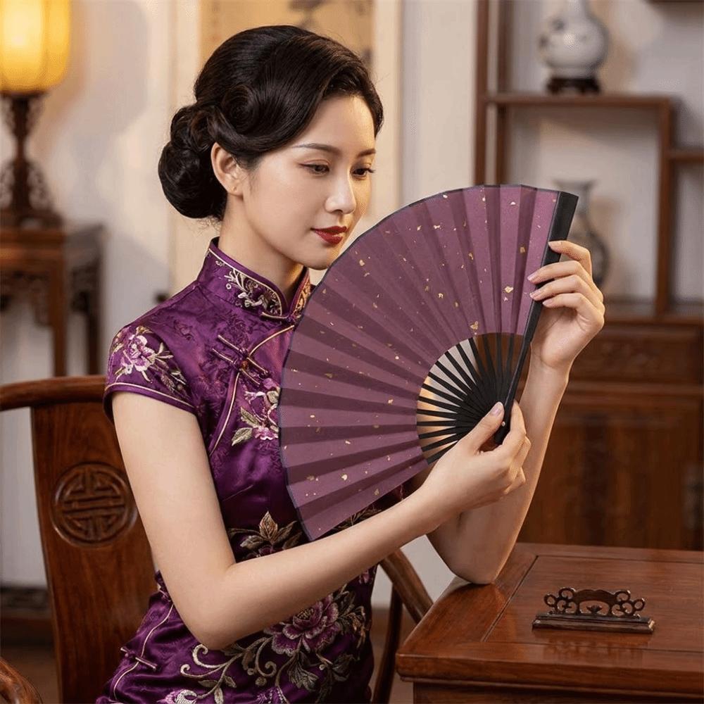 Handwritten Calligraphy Bamboo Folding Fan Antique Style Hand Fan Dance Fan Calligraphy Painting