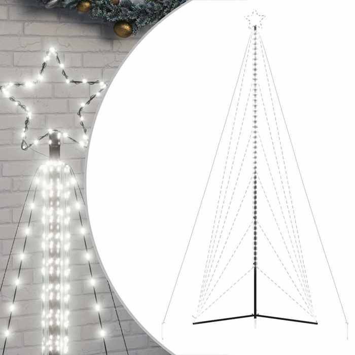 VidaXL LED Christmas Tree 861 LEDs Cool White 478 Cm, Christmas Light, LED Christmas Light, Outdoor Christmas Light, 4016425