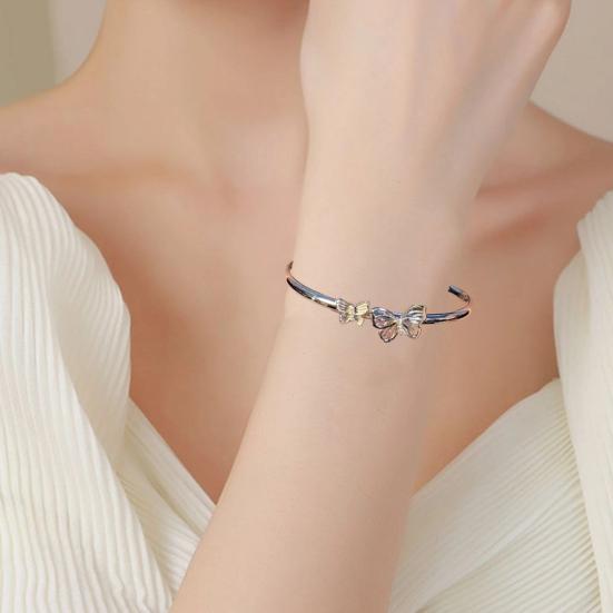 Half Chain Splicing Adjustable Elegant Fairy Color Hollow Butterflies Ladies Bracelet