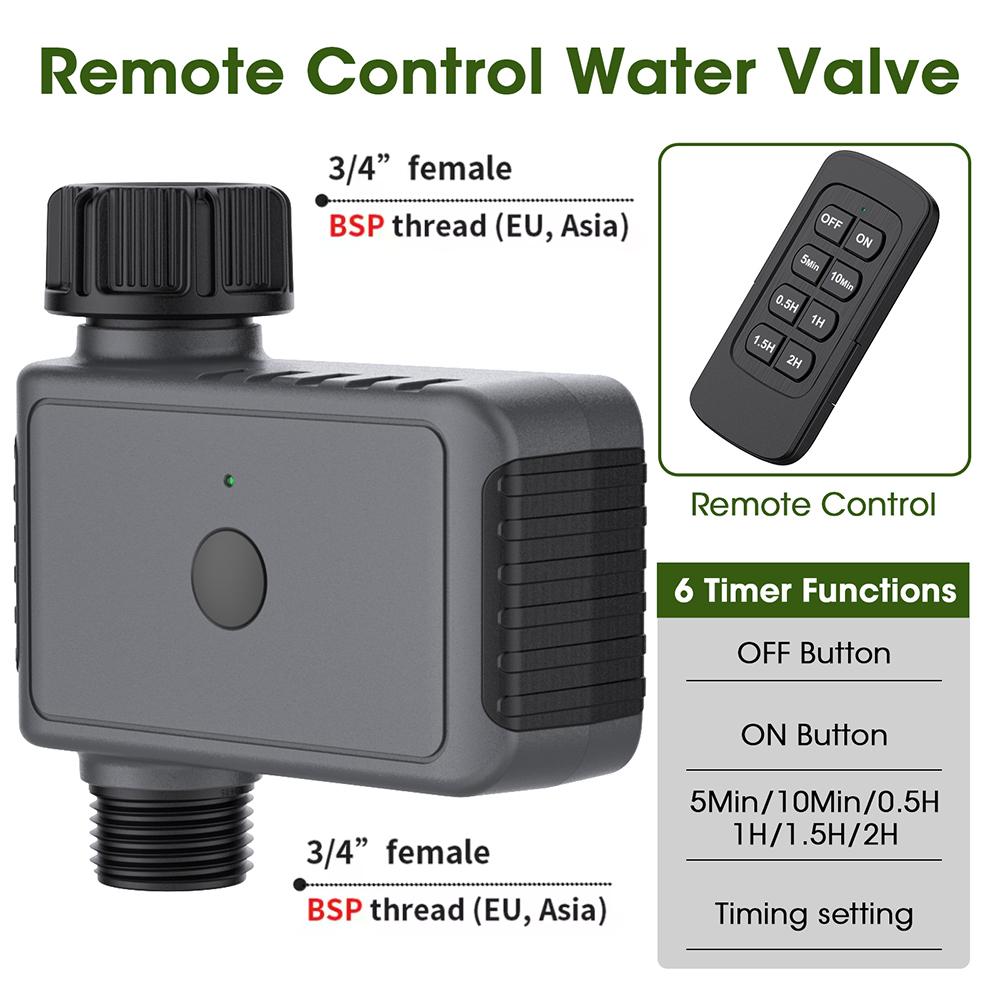 1 Zone Remote Control Irrigation Water Timer Intelligent Irrigation Controller IP55 Timed Sprinkler for Lawn Garden Watering