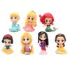 MINISO Фигурки Маленькая Q-версия Принцесса Набор из семи штук, Коллекционные фигурки, Подходят для различных типов комнат, Домашние кукольные украшения