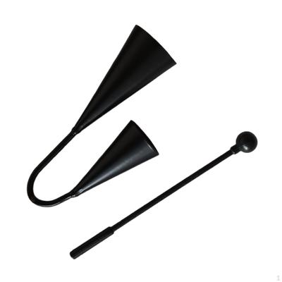 Колокол Agogo Cowbell для детей и взрослых, латиноамериканская музыка с игрушечным молотком, двухтональная ручная перкуссия