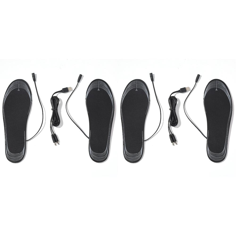Электрическая грелка для ног унисекс, регулируемая температура, перезаряжаемые стельки с подогревом, многофункциональная для зимней рыбалки, пешего туризма, кемпинга