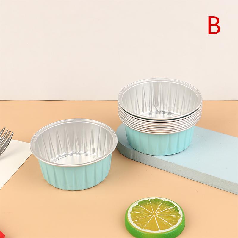 10 шт. многоразовых круглых формочек из алюминиевой фольги для пудинга, тортов, инструментов для выпечки