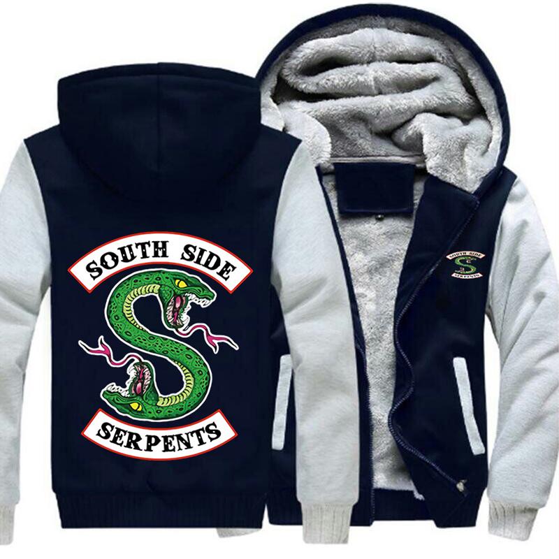 South Side Serpents Riverdale Mens Thick Men Winter Black Men Jacket Jones Archie