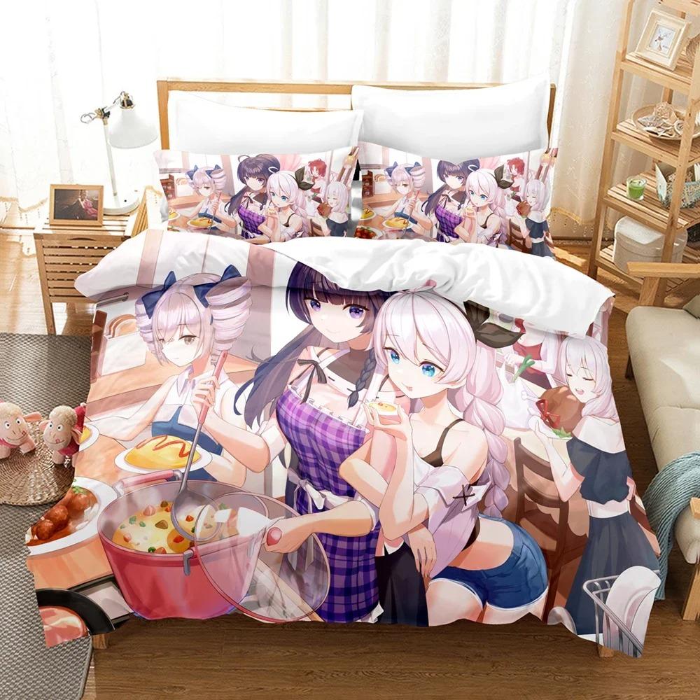 3D Печать Аниме Honkai Impact 3rd Комплект Постельного Белья 2/3 шт. Пододеяльник Наволочка Взрослый Мальчик Девочка Спальня Декор Односпальный Двуспальный Большой