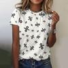Summer Fashion 3d Printed Geometric Pattern Women's T Shirt Casual Simple Loose Round Neck Short Sleeved Top 2024