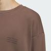 Adidas Verbiage Crew Толстовка свободного кроя с круглым вырезом Спортивная повседневная мужская толстовка Rocky-Deep-Earth-Brown IS7423