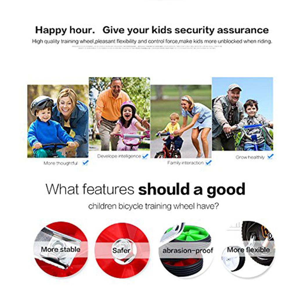 2 шт. регулируемые тренировочные боковые колеса-стабилизаторы для детей 12?20" Велосипедный Баланс(зеленый)