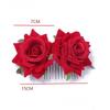 Новая Свадебная Искусственная Роза Цветок Заколка для Волос Бархатная Ткань Гребень для Волос Женские Свадебные Аксессуары для Вечеринки Подружек Невест Заколка для Волос Ювелирные Изделия