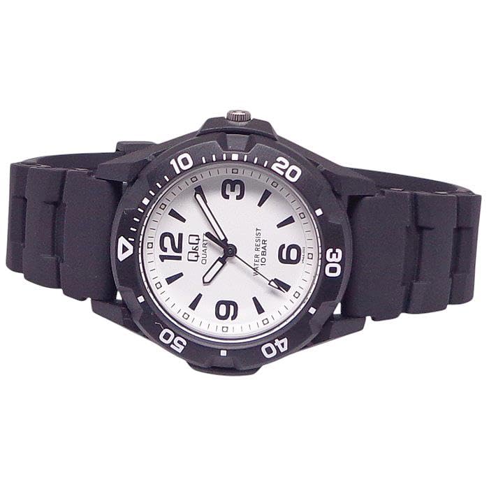 Мужские часы Citizen Sports 10 ATM Водонепроницаемые Черные Q&Q VR44-002, Ударопрочные,