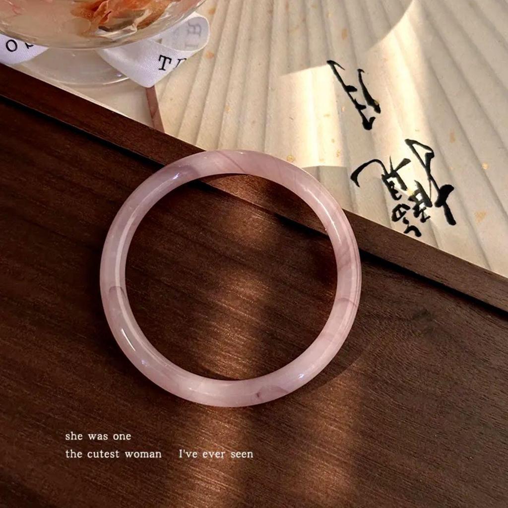 Браслет из зеленого стекла в китайском стиле с цветочным узором, вдохновленный Xiaohongshu – свежий, универсальный и сказочный