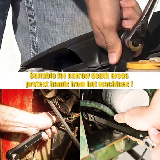 Автомобильный динамометрический ключ с набором переходников для торцевых головок, компактный, портативный, сверхпрочный, с узким доступом