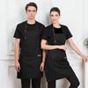 1 шт., противообрастающий простой кухонный фартук высокого качества для официантов, универсальный, без рукавов, на все времена, холст, маслостойкий