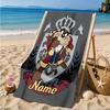 Custom Name Troublemaker Taz Devil Beach Towel Microfiber Beach Towel, Lightweight and Quick-Dry, for Summer Travel, Swimming Pool Gift