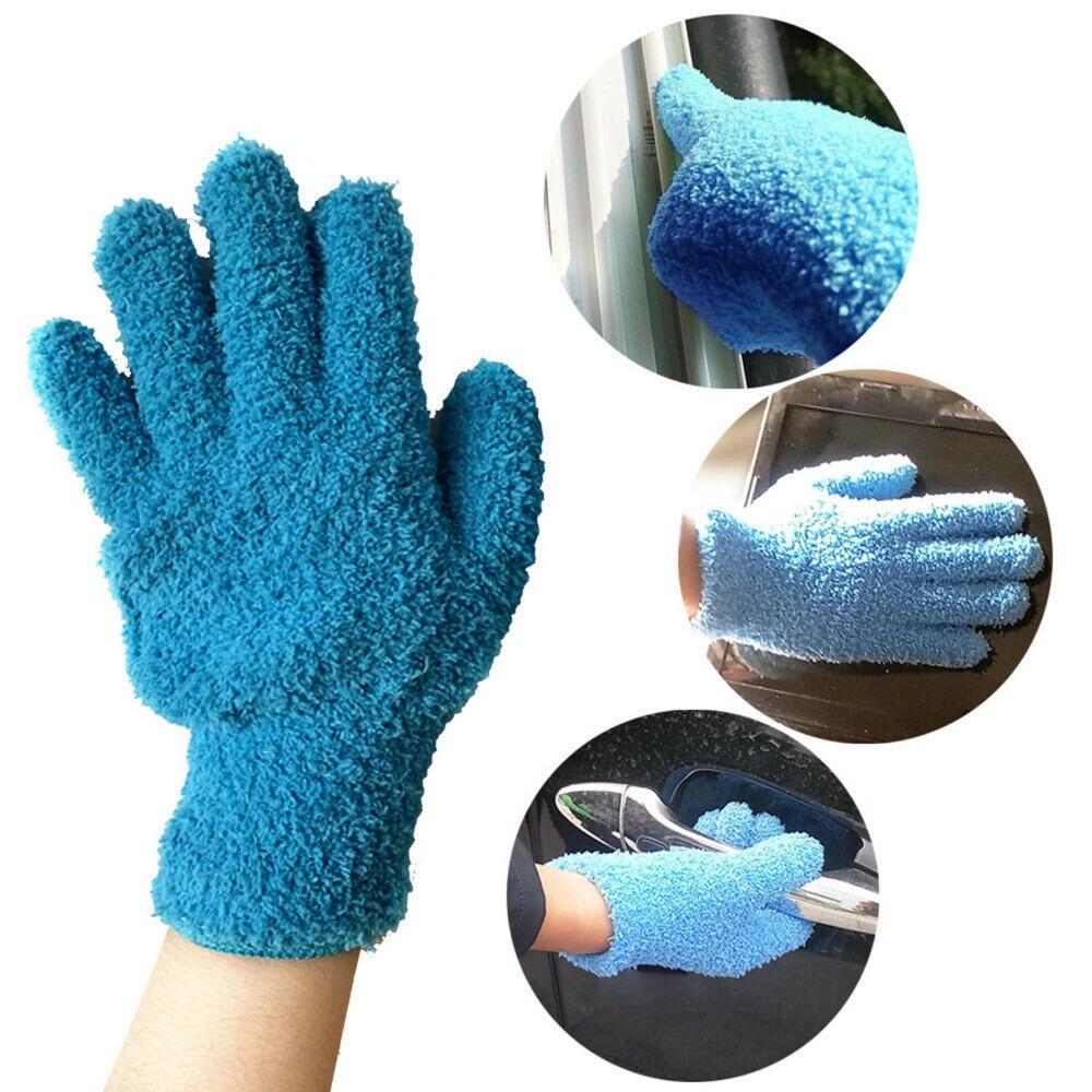 1 Pair Household Microfiber Car Care Coral Fleece Removal Cleaner Dust Remover Cleaning Glove