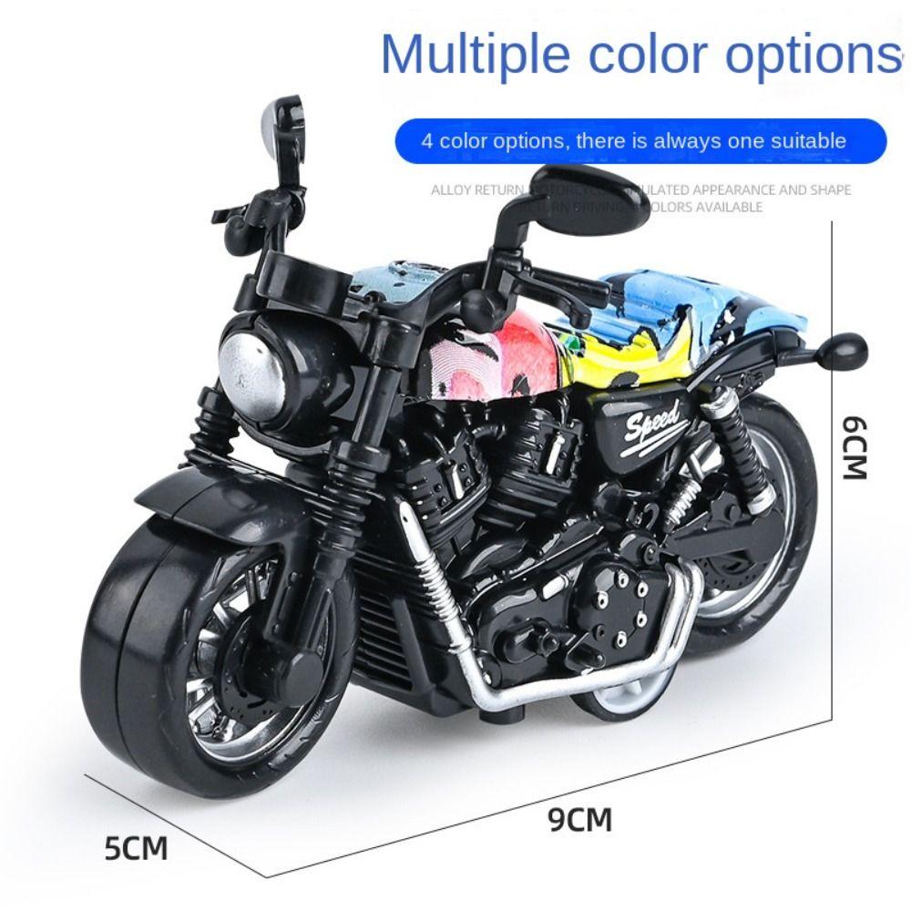 Mini Pullback Motorcycle Model Zinc Zinc Alloy Simulation Motorbike Children's Gift