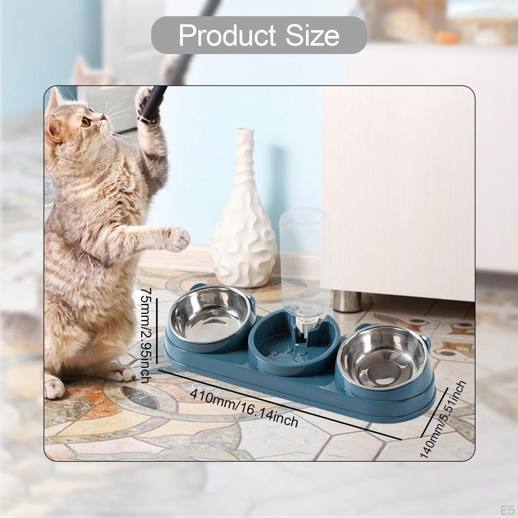 Миска, для корма и воды для питомца, наклоненная под углом 15°, 3 в 1, для влажного и сухого корма, кормушка для хомяка, ,