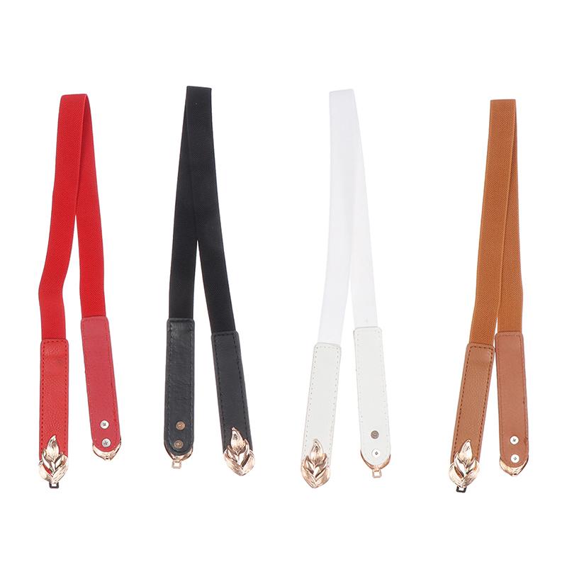 Women Waist Belt Narrow Stretch Dress Belt Thin Buckle Waistband