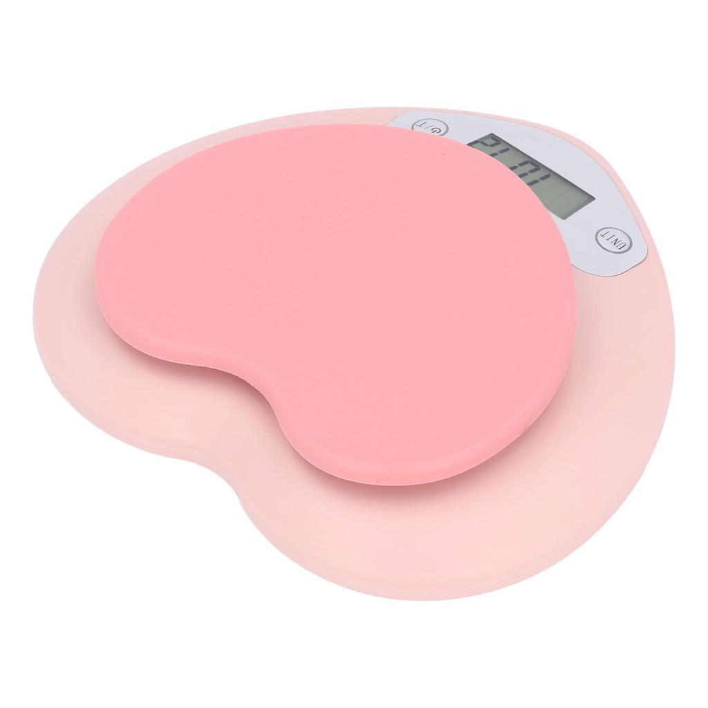 1g Accuracy Digital Kitchen Scale 5kg Household Small Heart Shape Rechargeable Food Scale for