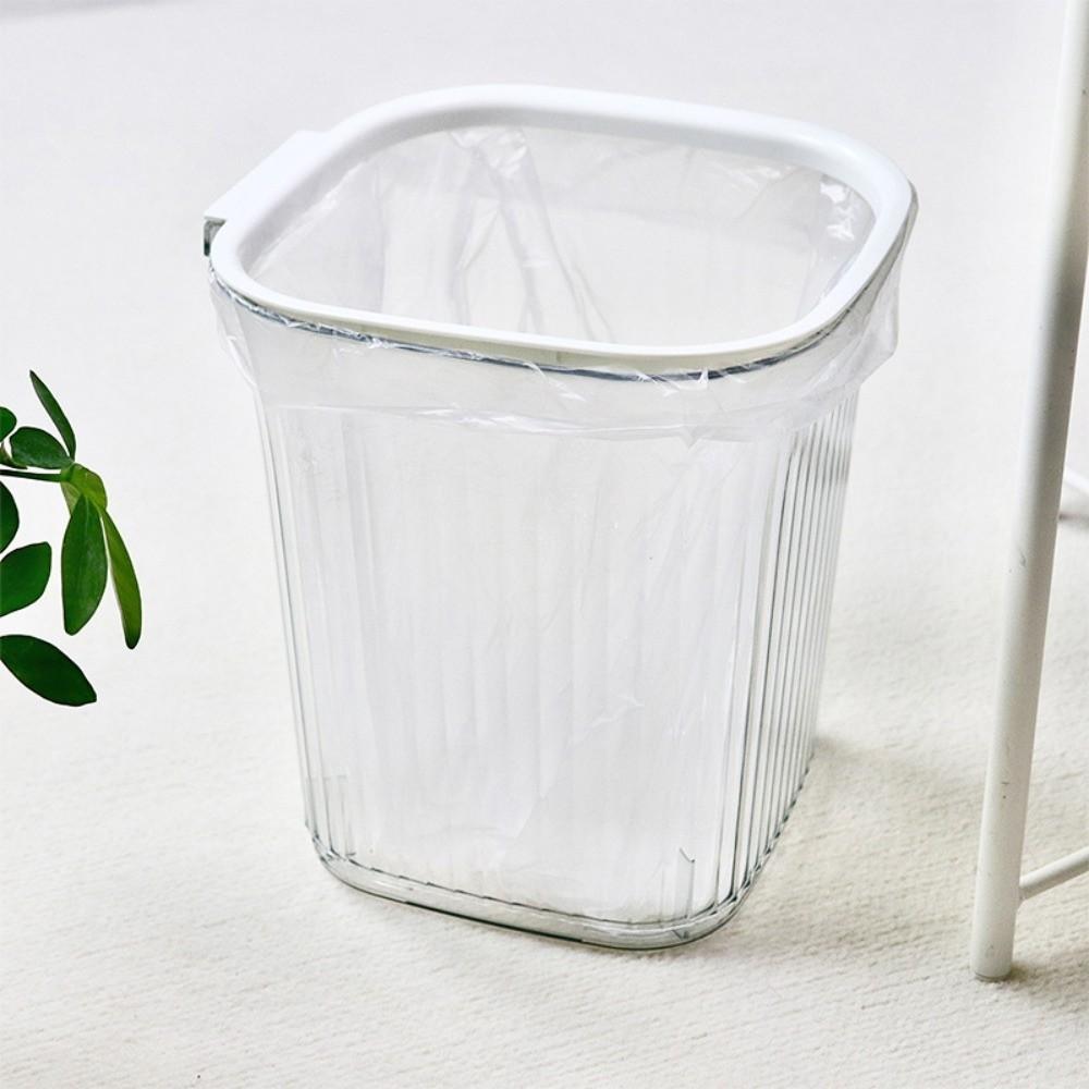 Luxury Transparent Trash Can Plastic Dustbin Reusable Trash Basket Toilet