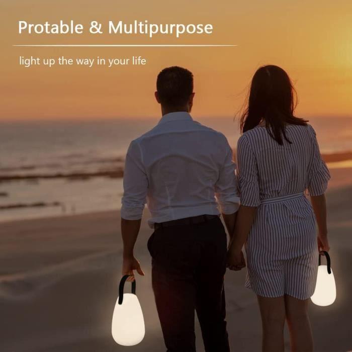 Настольная лампа - FUYO - Перезаряжаемая светодиодная - 8 регулируемых цветов - IP54 - Пульт дистанционного управления