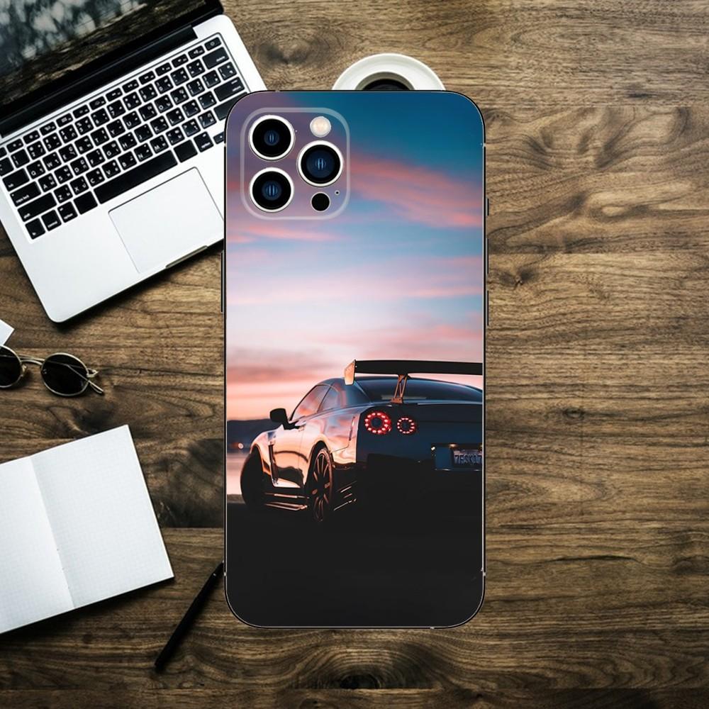 Крутой чехол для телефона G-GT-R-Sport Car для iPhone 15,14,13,12,11,XS,XR,X,8,7,Pro,Max,Plus,mini, силиконовый черный чехол