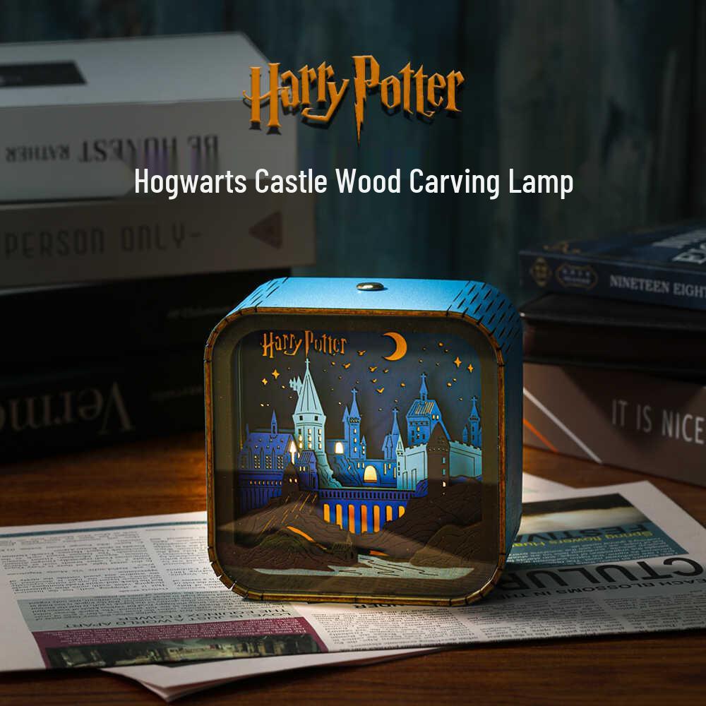 Ночник «Гарри Поттер Хогвартс» из дерева – Креативный подарок на день рождения и настольное украшение для детей