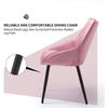 Chaises en velvet - lot de 2 - rose - vintage - 76 cm de hauteur