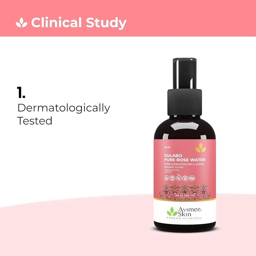 Avimee Herbal Gulabo Premium Rose Water Skin Face and Hair Toner 110 ml